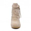 Women's Fall / Winter Round Toe / Fashion Boots Dress Flat Heel Tassel Black / Brown / Yellow / Beige