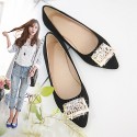 Women's Shoes Fleece Summer/ Pointed Toe Flats Office & Career / Casual Flat Heel Sparkling Glitter Black / Blue / Red