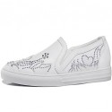 Women's Shoes Synthetic Spring / Fall / Winter Moccasin Totes Athletic / Casual Flat Heel Glitter Silver / White