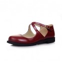 Women's Shoes Leatherette Flat Heel Mary Flats Dress / Casual Black / Beige / Burgundy / Khaki