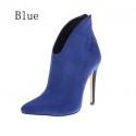 Women's Shoes Velvet Stiletto Heel Heels / Fashion Boots / Bootie / Pointed Toe Boots Party & Evening / Dress /