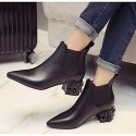 Women's Boots Spring / Fall / Winter Combat Boots Leather Outdoor Chunky Heel Others Black Others