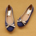 Women's Spring / Summer / Fall Round Toe Suede Casual Flat Heel Bowknot Black / Blue / Brown / Yellow / Red / Beige