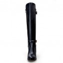 Women's Shoes Chunky Heel Riding Boots/Round Toe Boots Dress Black/White