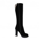 Women's Boots Winter Platform / Fashion Boots Party & Evening Chunky Heel Sparkling Glitter / Zipper Black Others